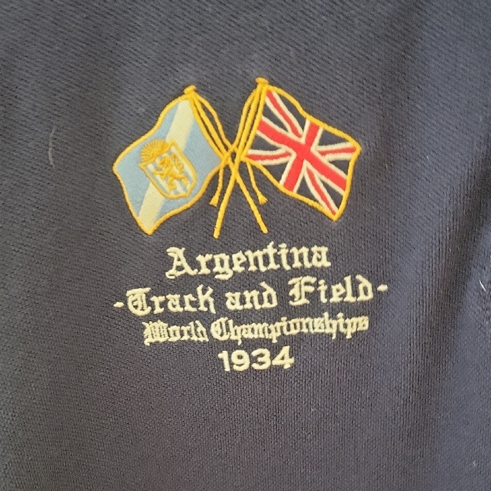 Vintage Polo By Ralph Lauren Big Pony Argentina Track And Field 1934 Polo Shirt - Picture 2 of 12